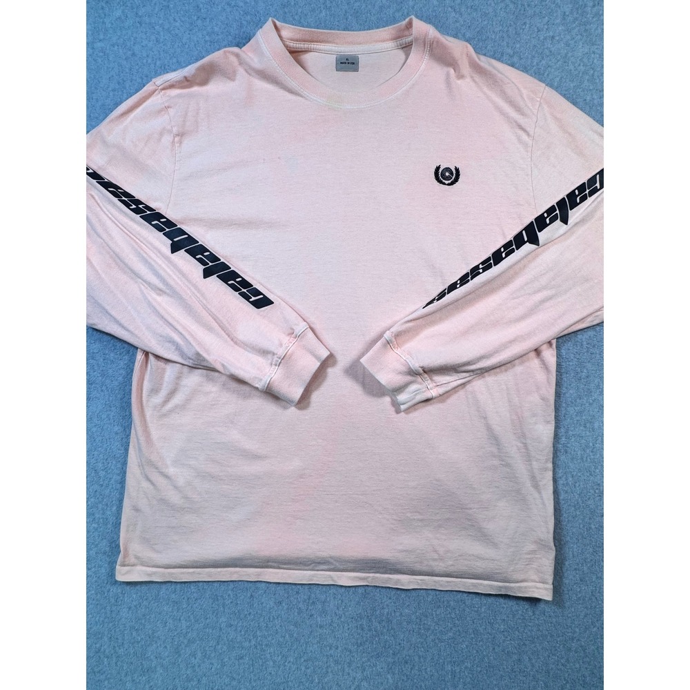 Yeezy Season 5 Calabasas Long Sleeve Shirt Mens XL Peach Orange Made in USA